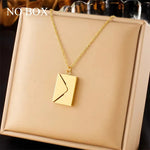 Elegant Love Necklace with Envelope Pendant
