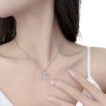 Minimalist Open Heart Pendant Necklace – Elegant Silver Jewelry for Everyday Wear