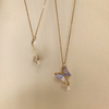 Purple Butterfly Pendant Necklace