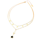 Double Chain Stars Pendent