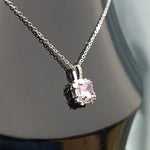 Elegant Pink Sapphire Pendant Necklace - Timeless Sparkle for Every Occasion