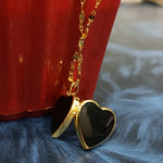 New Love Pendant Necklace Enamel Heart Pendant