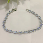 Elegant Silver Crystal Tennis Bracelet for Women – Sparkling Statement Jewelry