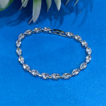 Elegant Silver Crystal Tennis Bracelet for Women – Sparkling Statement Jewelry