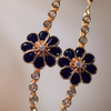 Golden Floral Crystal Bracelet