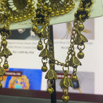 Traditional Gold Plated Chandbali Earrings with Ear Chains – Ethnic Indian Bridal Jewelry