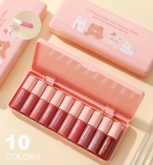 5 Pcs Dragon Ranee Peach Mini Lipstick Set | Long Lasting Makeup Waterproof Lipstick (random Color)