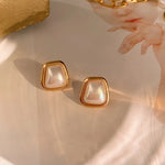 Elegant Faux Pearl Stud Earrings