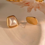 Elegant Faux Pearl Stud Earrings