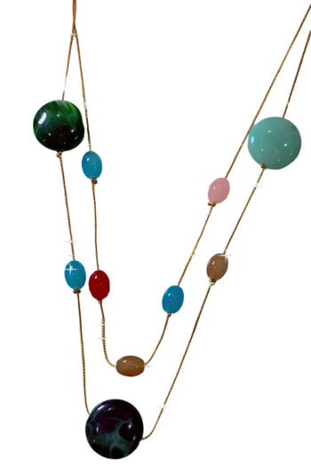 Rainbow Stone Bead Necklace