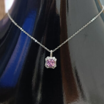 Elegant Pink Sapphire Pendant Necklace - Timeless Sparkle for Every Occasion