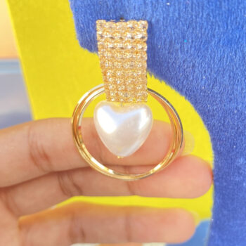 Round Earrings With Hearts