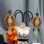 Luxury Multicolor Gemstone Statement Earrings – Golden Plated Traditional Dangle Jewelry